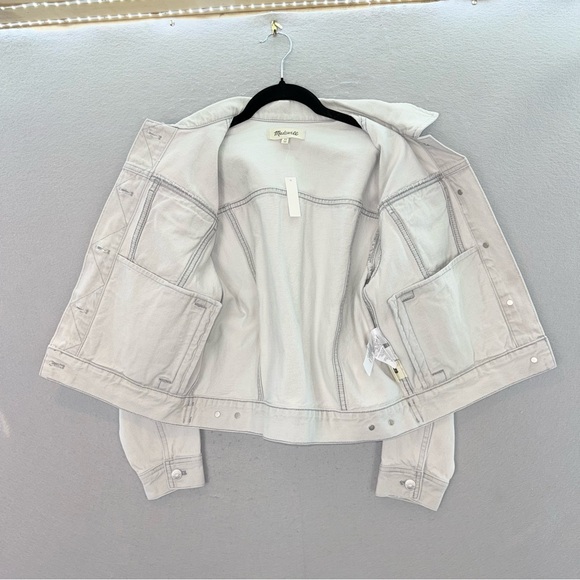 Madewell - NWT Women’s The Trucker crop jean jacket Glenrich wash denim size XS - Picture 9 of 9